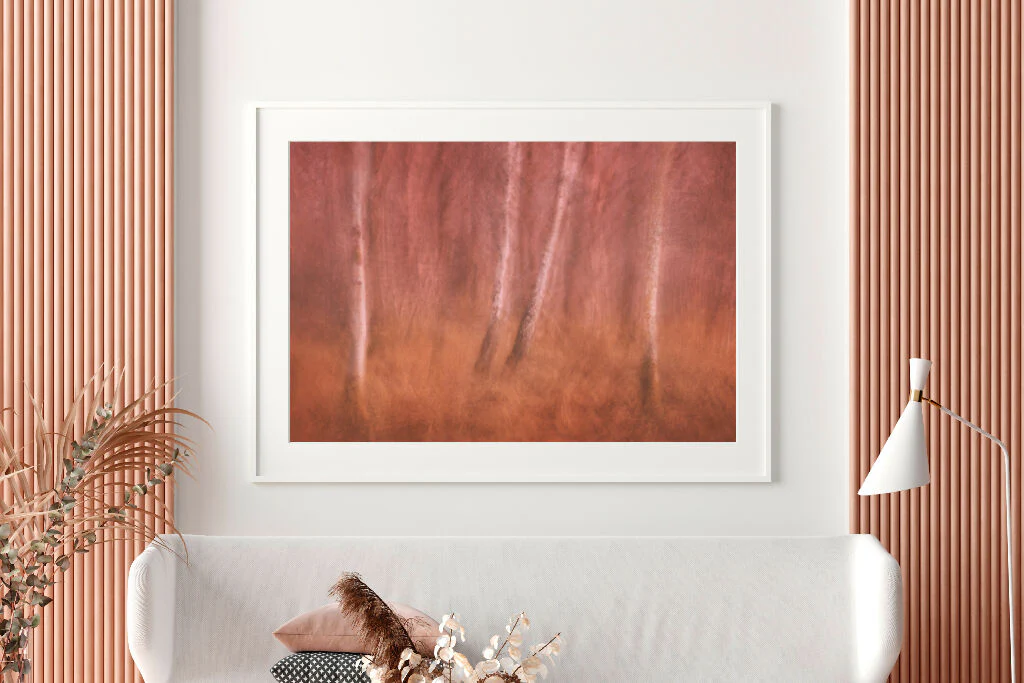Warming Autumnal Art Print 'Ochre Wood'