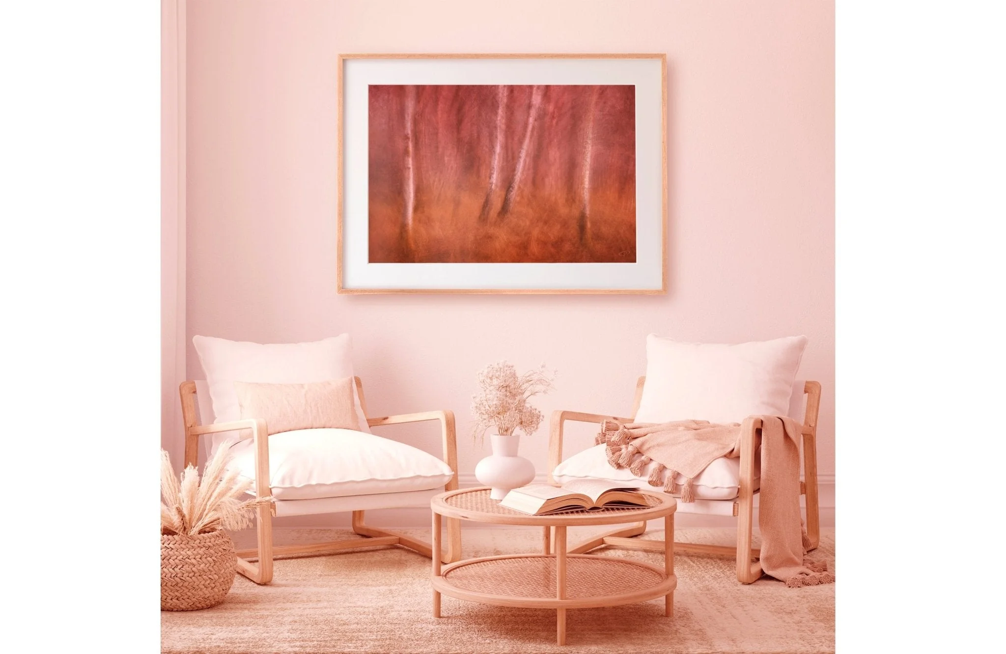 Warming Autumnal Art Print 'Ochre Wood' - Image 3