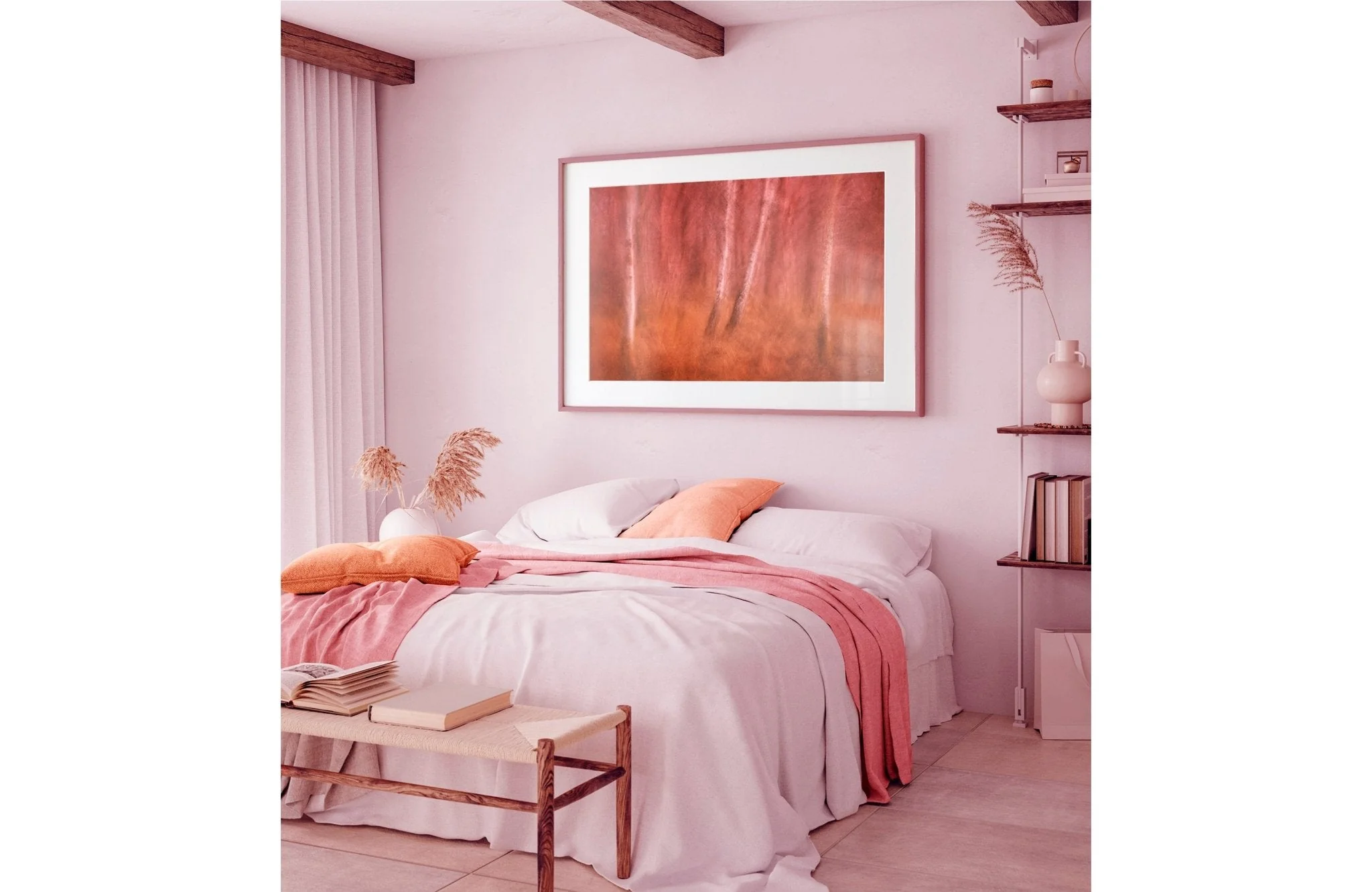 Warming Autumnal Art Print 'Ochre Wood' - Image 4