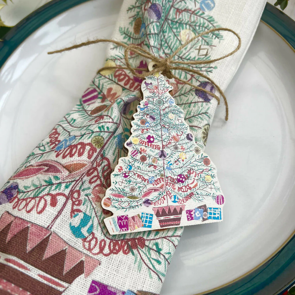 'Oh Christmas Tree' Wooden Christmas Tree Decoration - Image 3