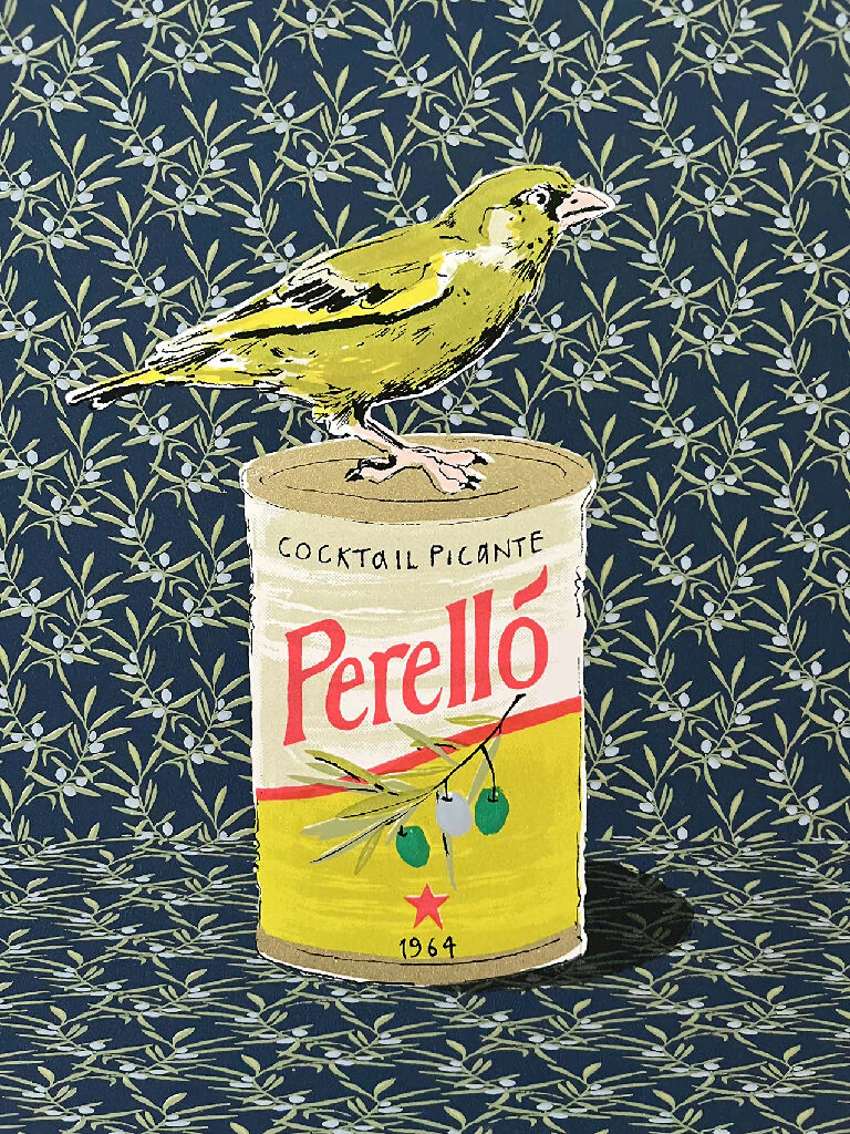 Olive Green (finch), Limited edition Screenprint - Image 4