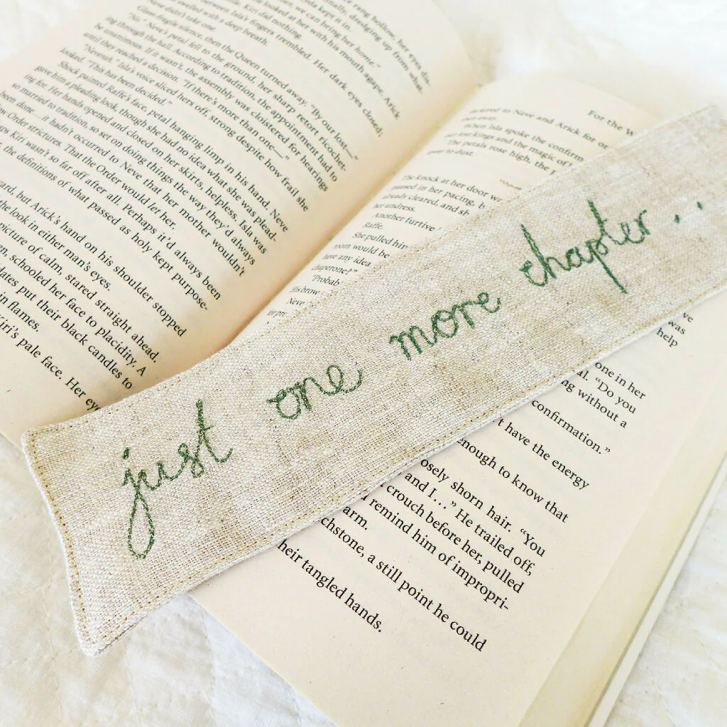 One More Chapter Embroidered Bookmark - Image 2