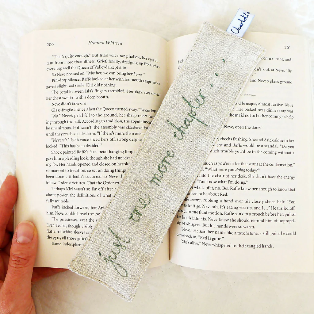 One More Chapter Embroidered Bookmark - Image 3