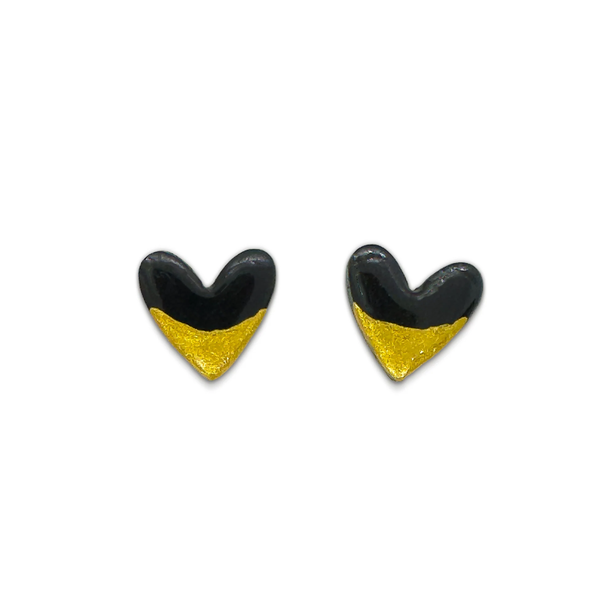 Ophelia Heart Earrings | Black - Image 2