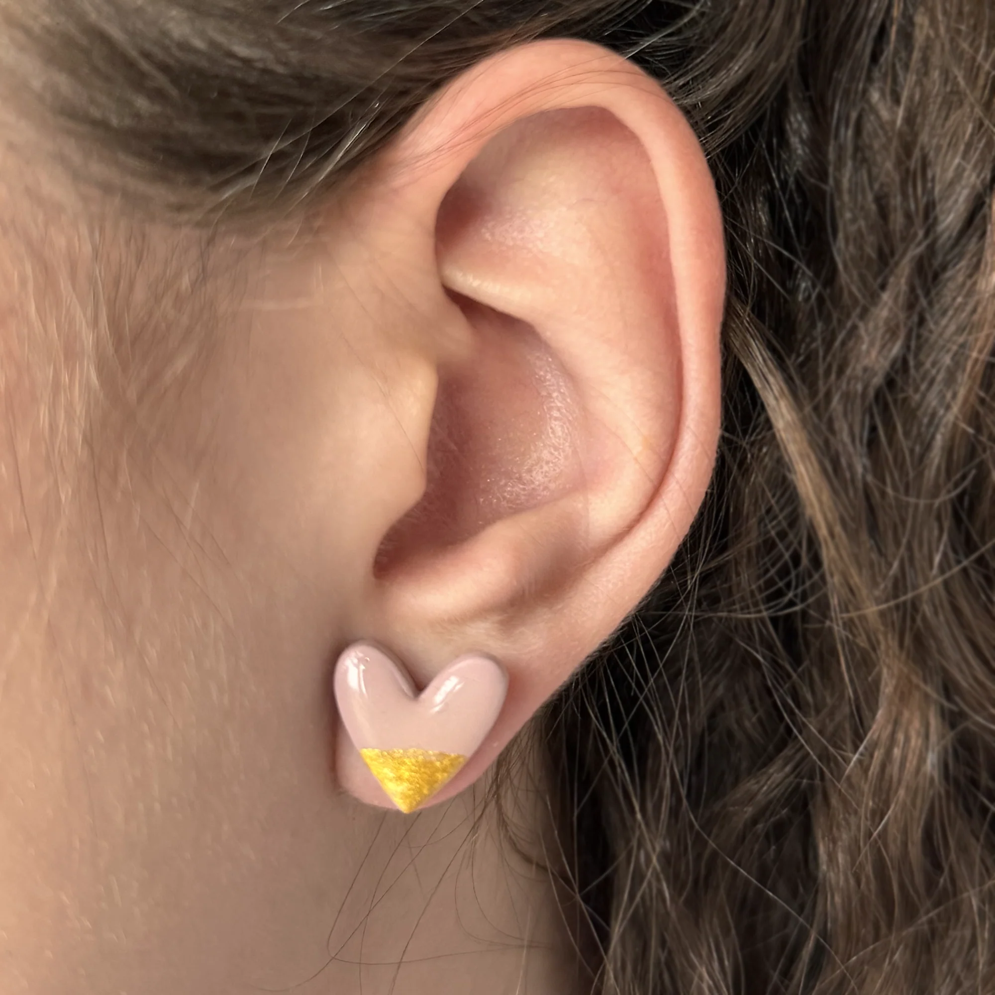 Ophelia Heart Earrings | Blush