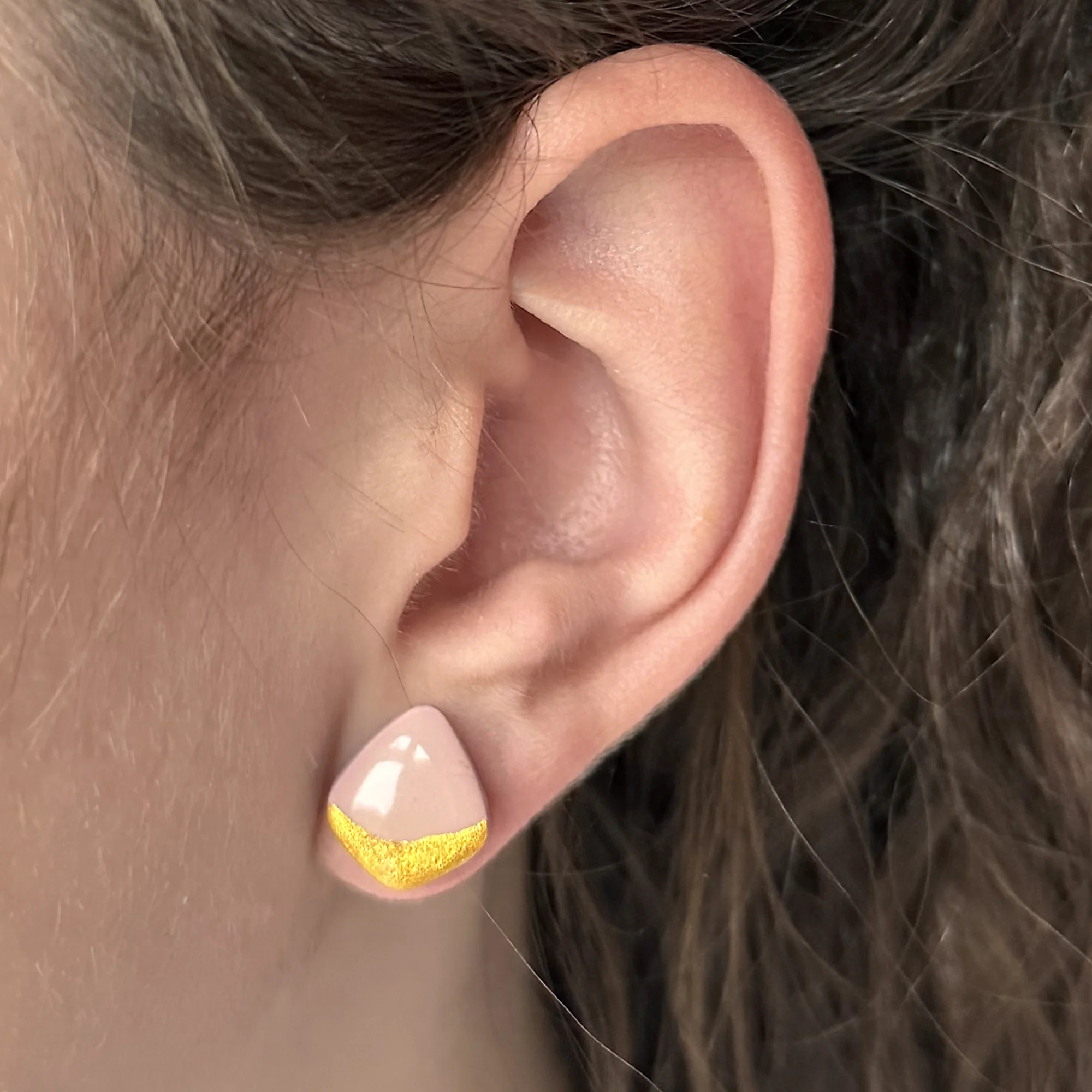 Ophelia Shield Earrings | Blush