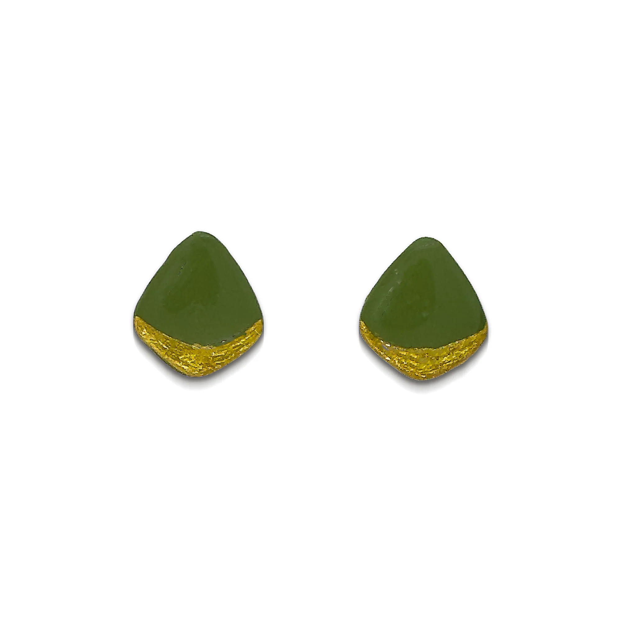 Ophelia Shield Earrings | Olive - Image 2