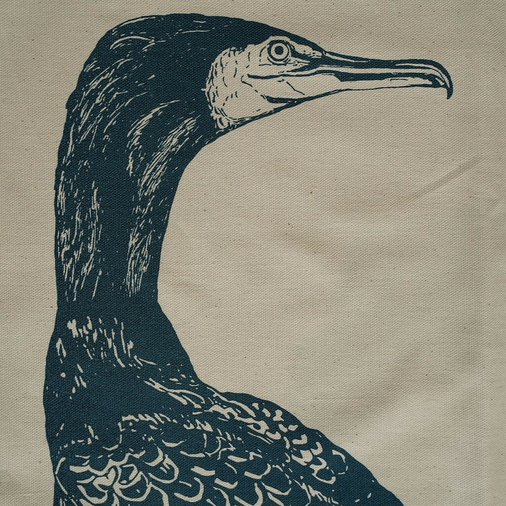 Organic Cotton Great Cormorant Tea Towel - Image 3