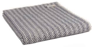 Organic Cotton Herringbone Throw ~ Navy - Image 2