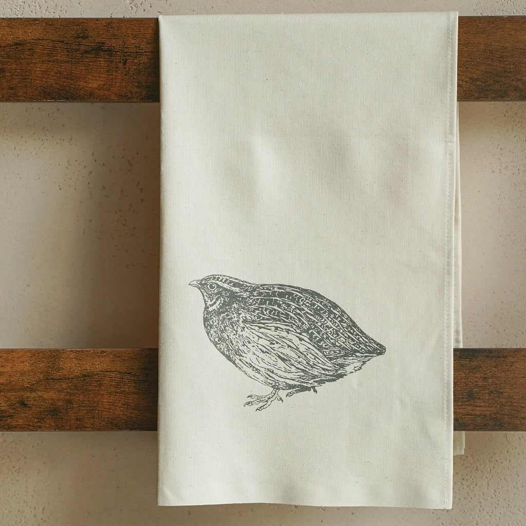Organic Cotton Quail Tea Towel - Image 3
