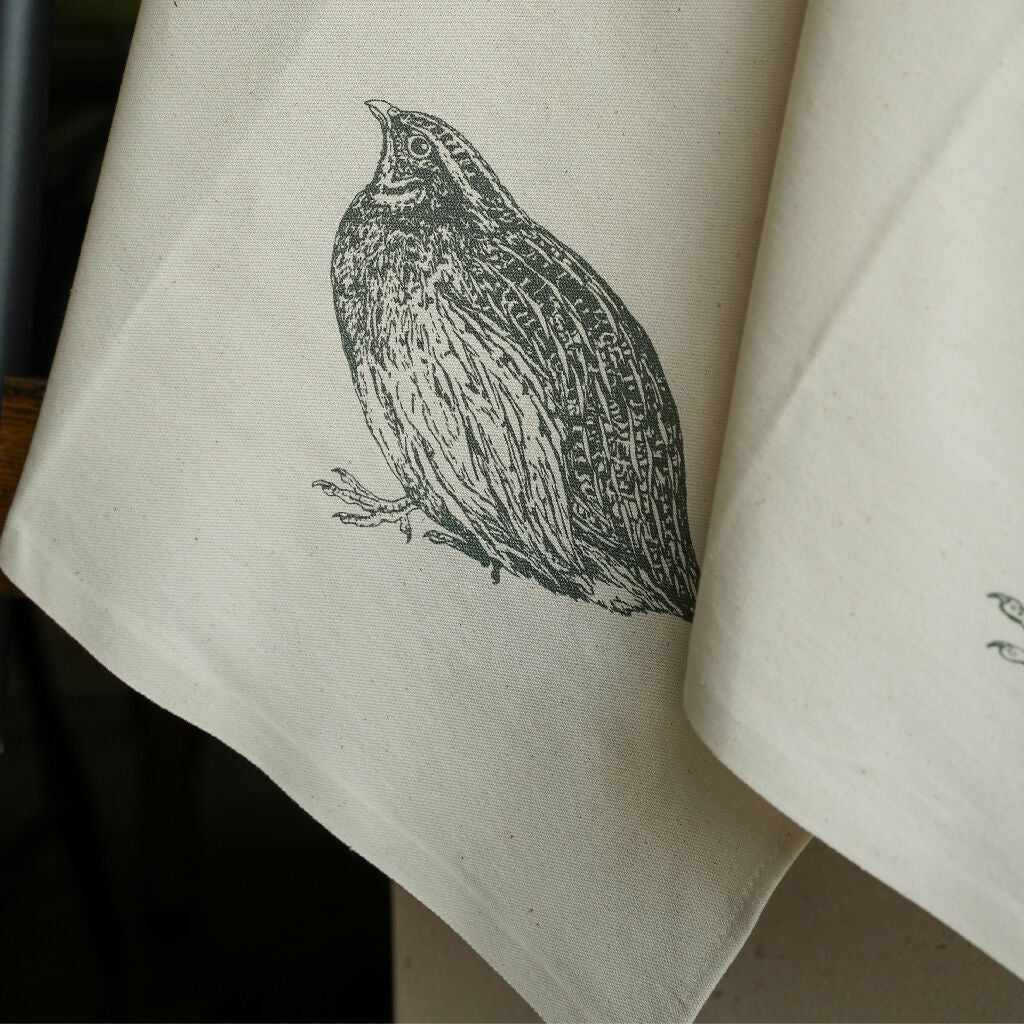 Organic Cotton Quail Tea Towel - Image 4