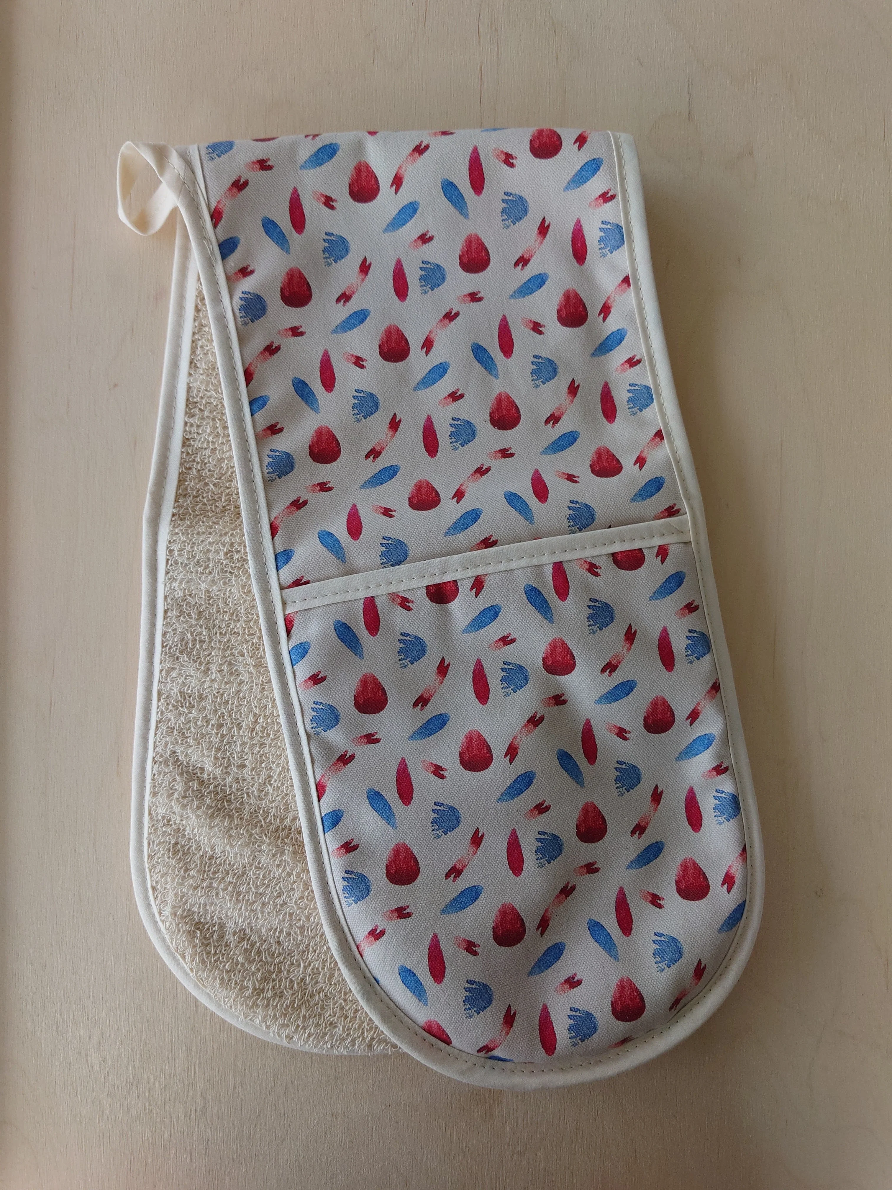 Organic Double Oven Glove - Machair Petals Multi - Image 2
