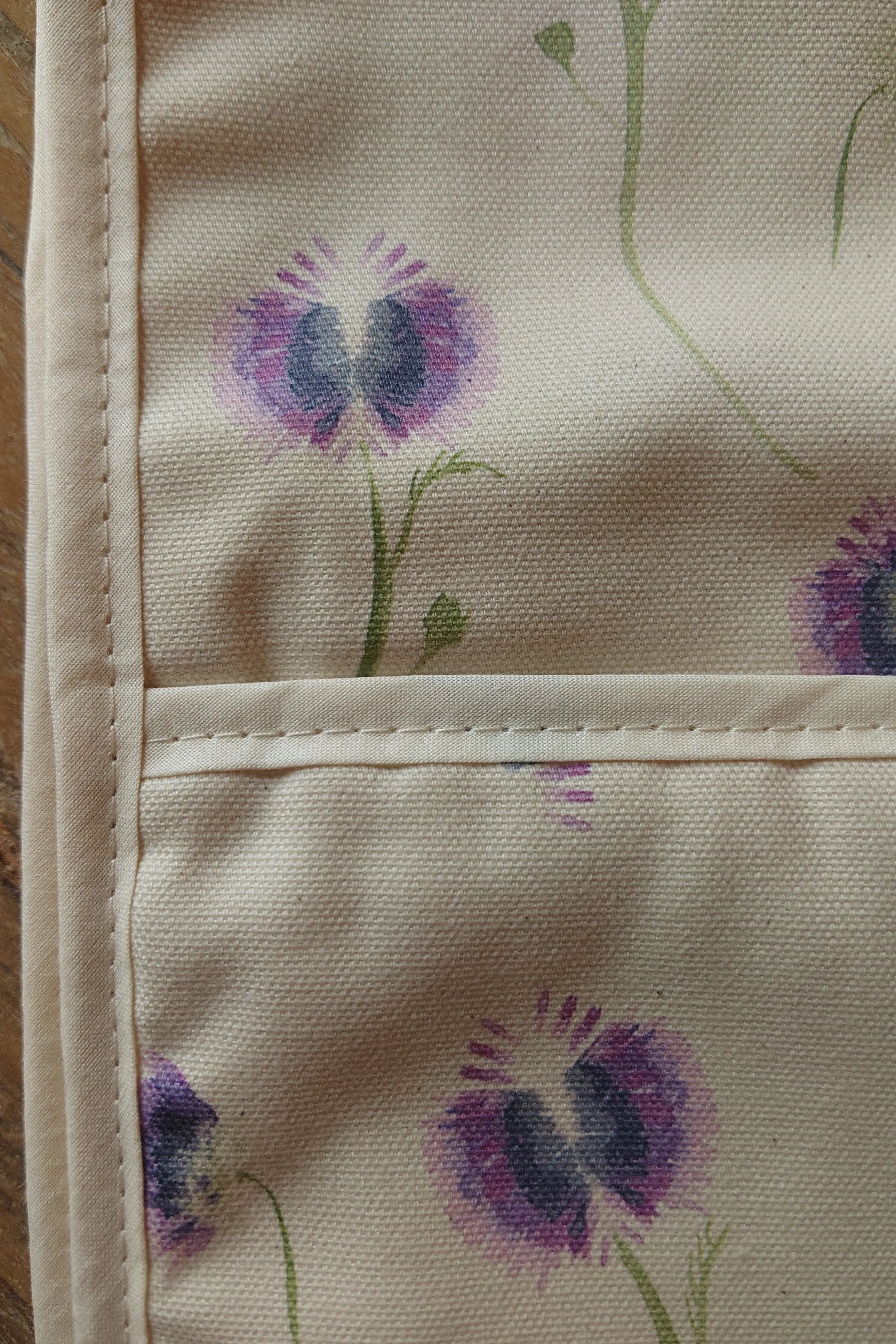 Organic Double Oven Glove - Wild Meadow Lilac Drift - Image 3