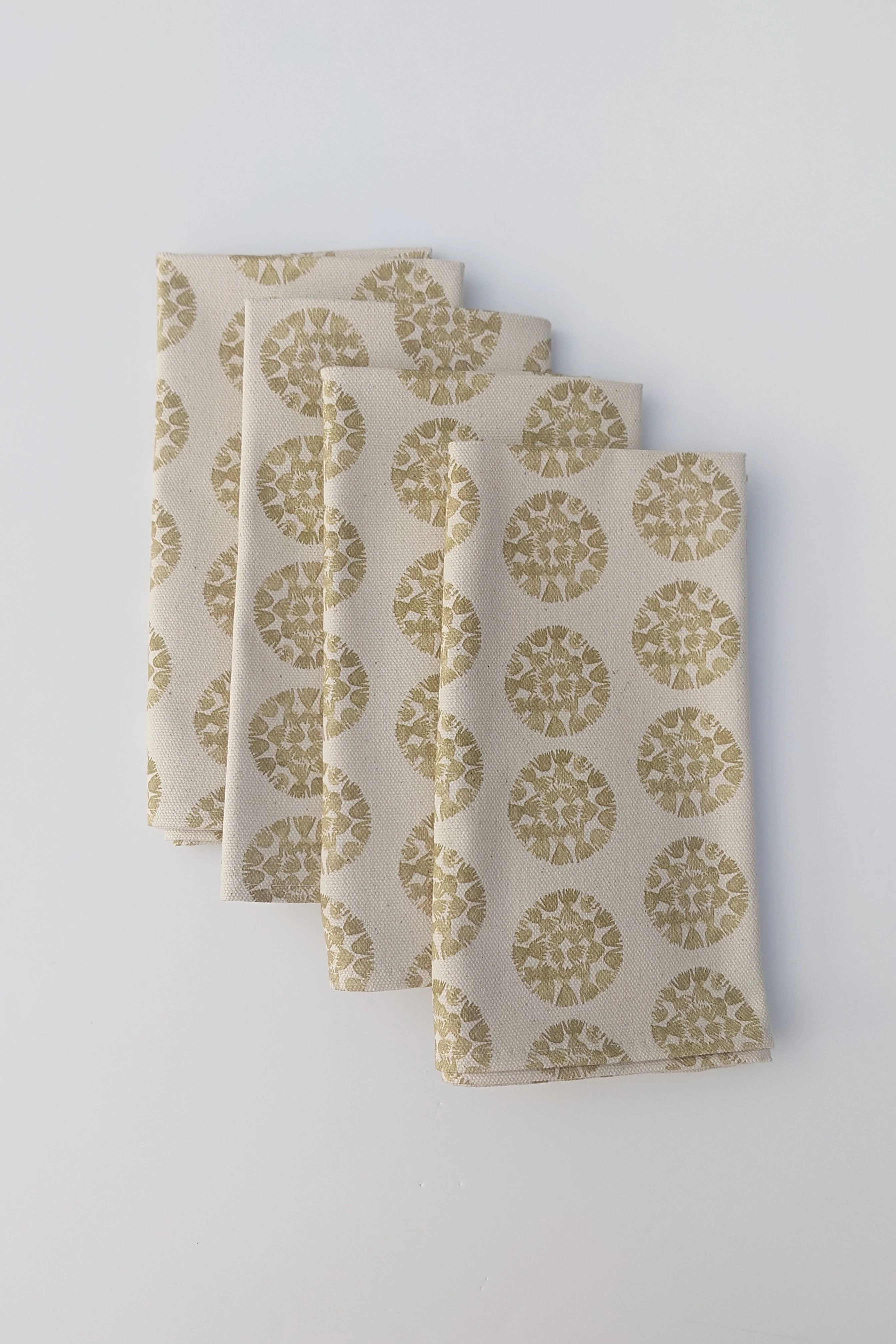 Organic Napkin - Machair Clock Gold Green - Image 3