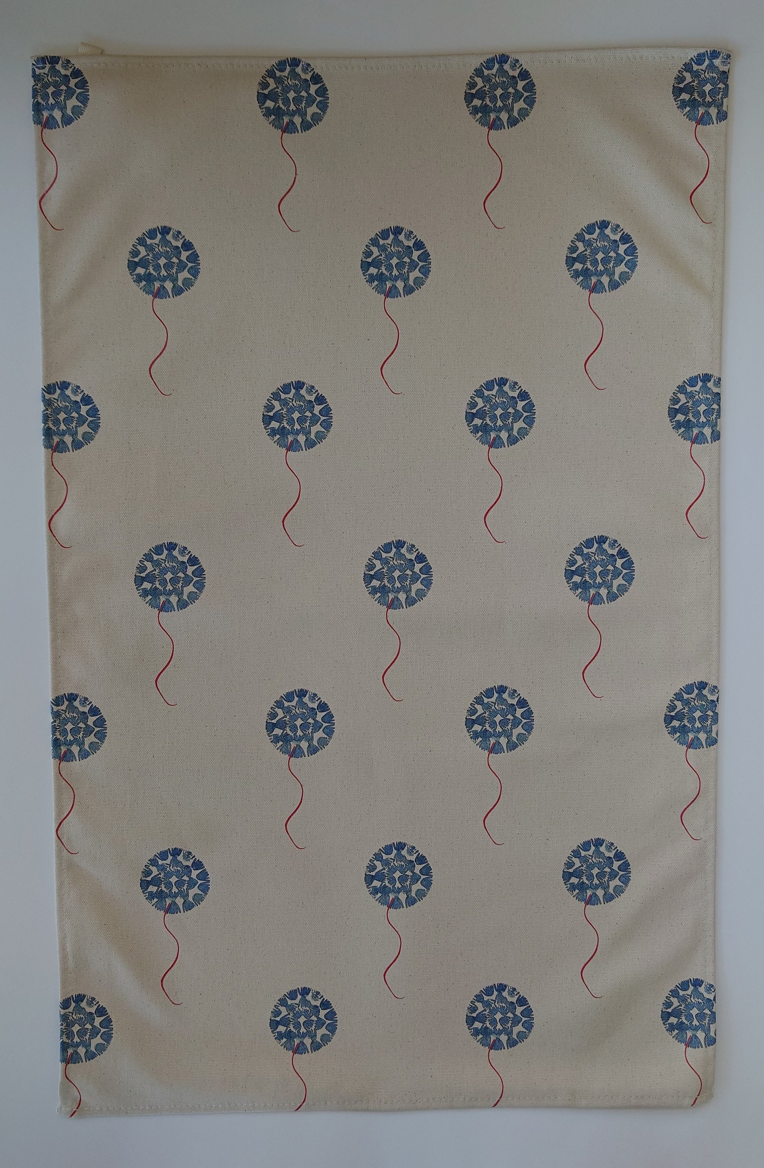 Organic Tea Towel - Machair Floret Blue - Image 3