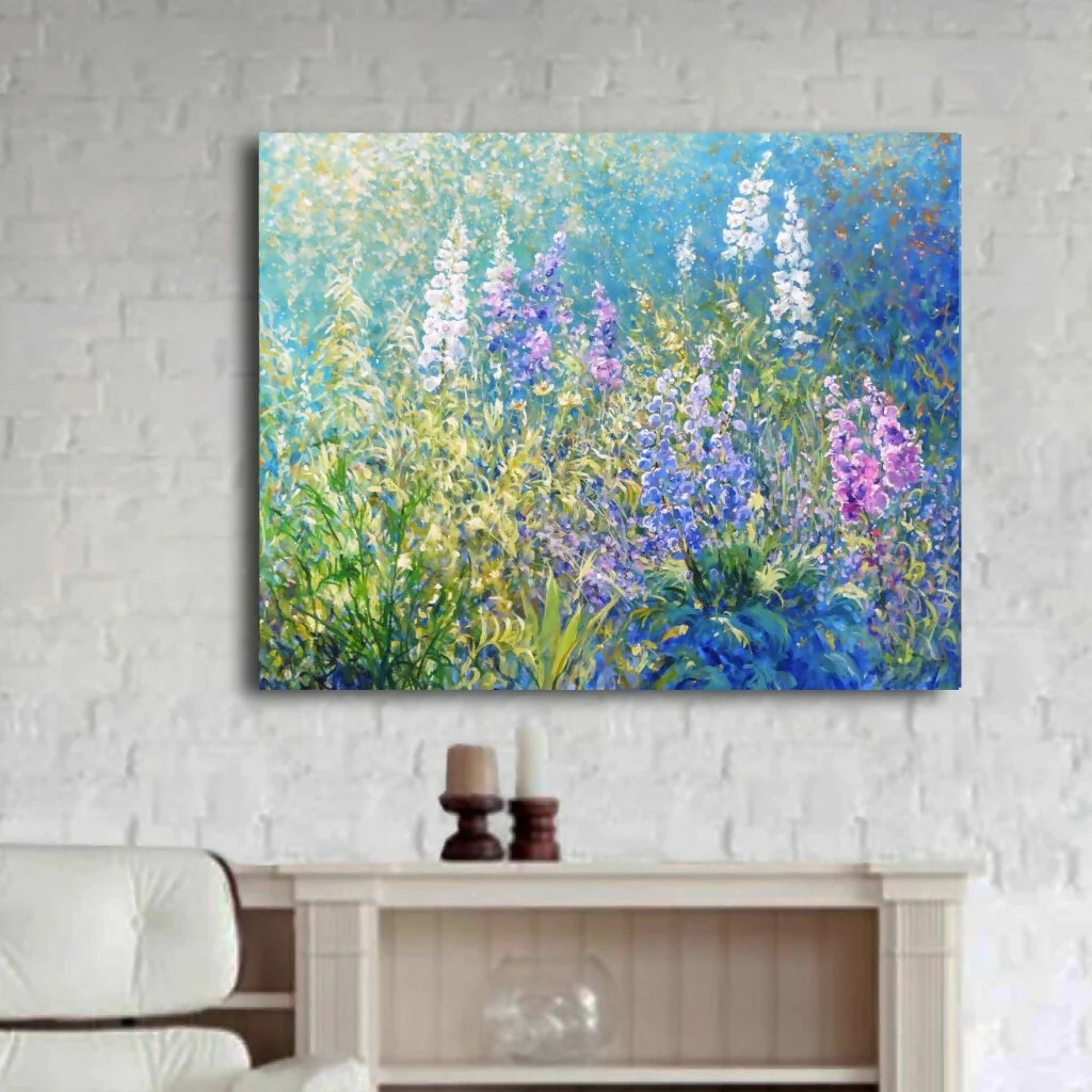 Original painting 'Field of Foxgloves' by Mariusz Kaldowski - Image 5