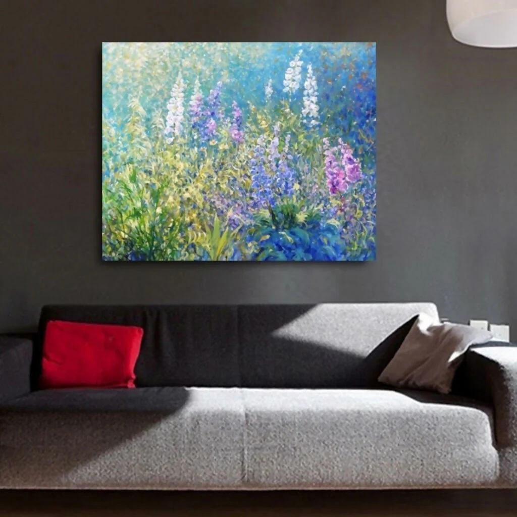 Original painting 'Field of Foxgloves' by Mariusz Kaldowski - Image 6