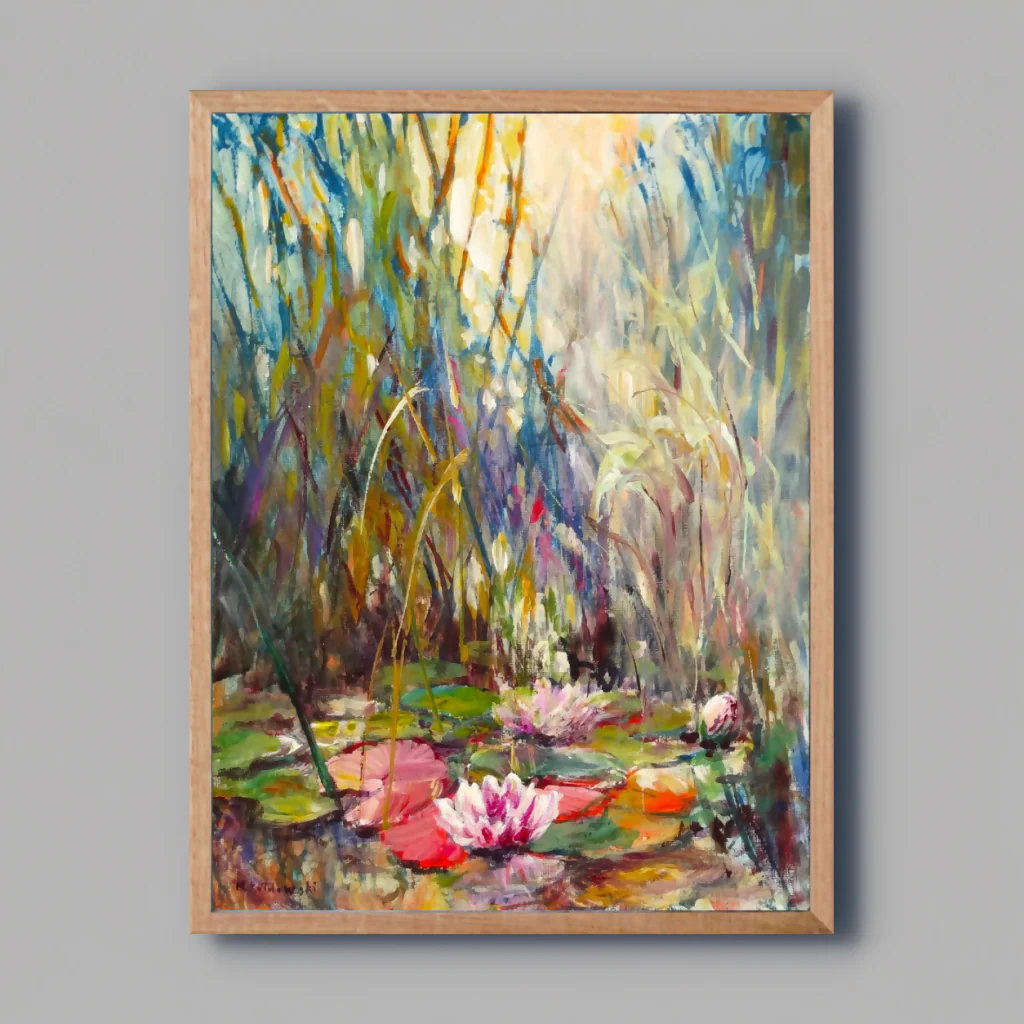 Original painting 'Hidden Lilies' by Mariusz Kaldowski