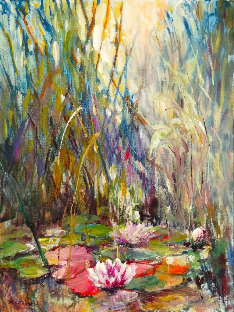 Original painting 'Hidden Lilies' by Mariusz Kaldowski - Image 8