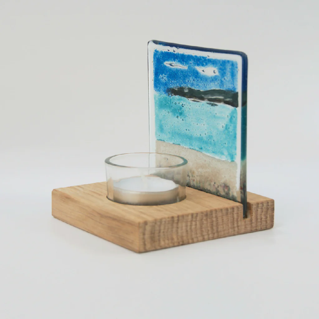 Orkney Fused Glass Tea Light Holder - Image 5