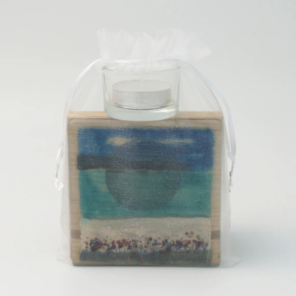 Orkney Fused Glass Tea Light Holder - Image 6