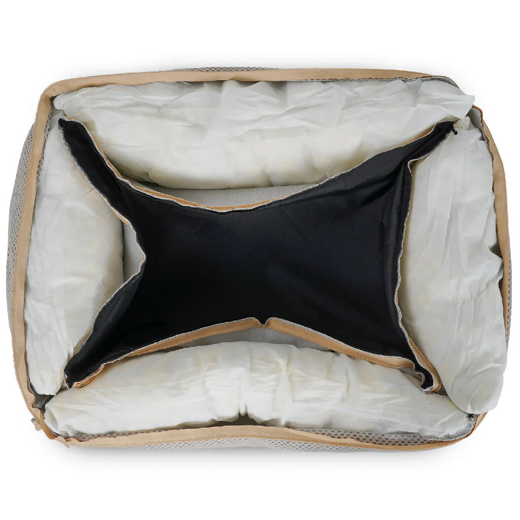 Orthopaedic Memory Foam Dog Bed With Removable Covers | Beige - Image 7