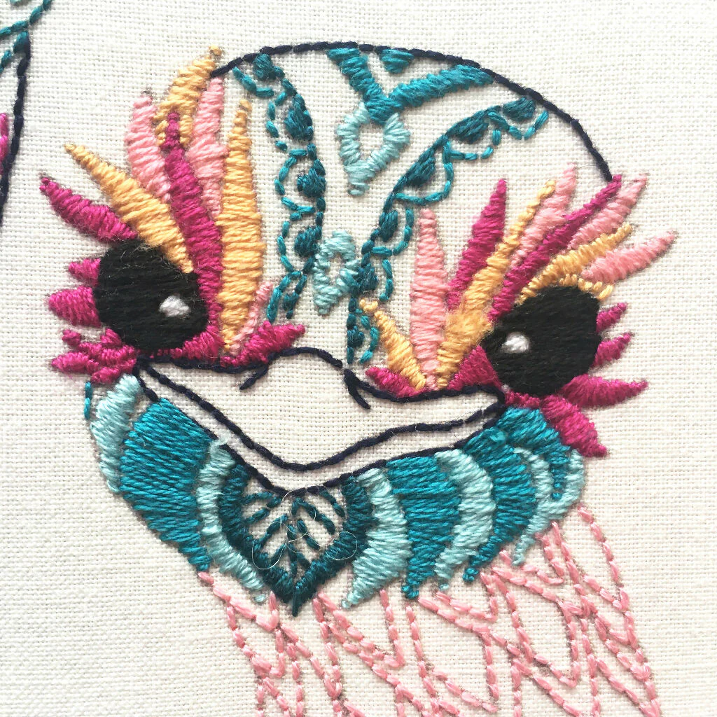 Ostrich Embroidery Kit - Image 4
