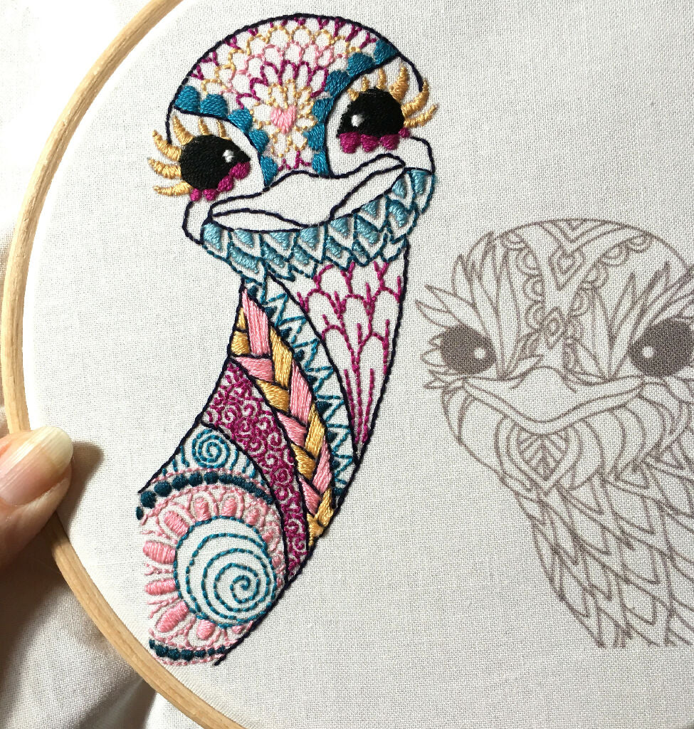 Ostrich Embroidery Kit - Image 5