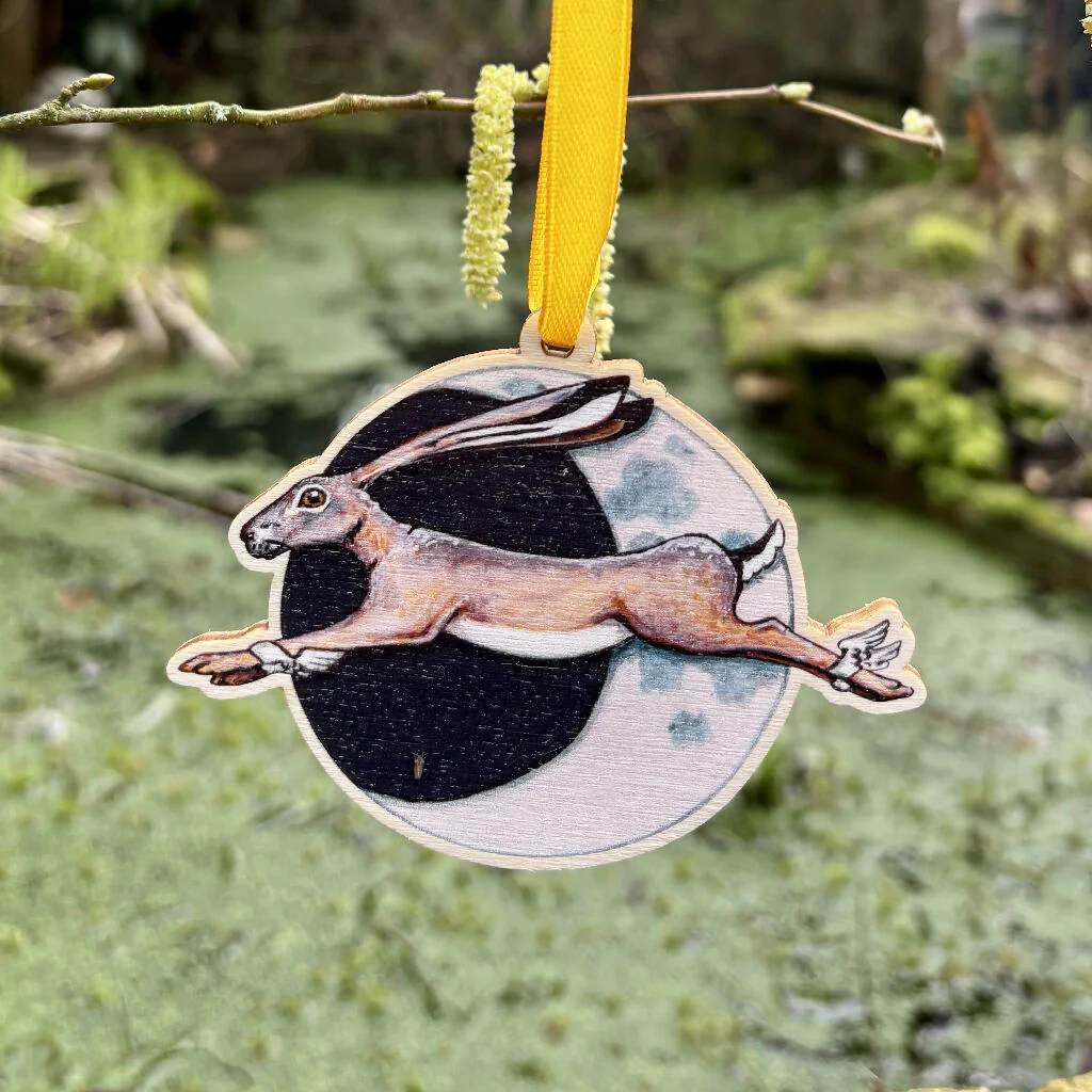 Over the moon, hanging wooden decoration - Image 3
