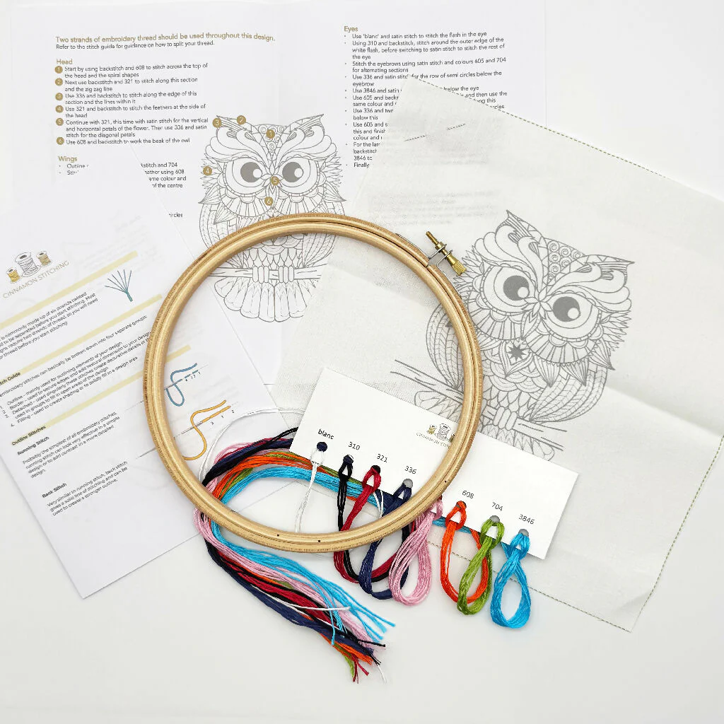 Owl Embroidery Kit - Image 7