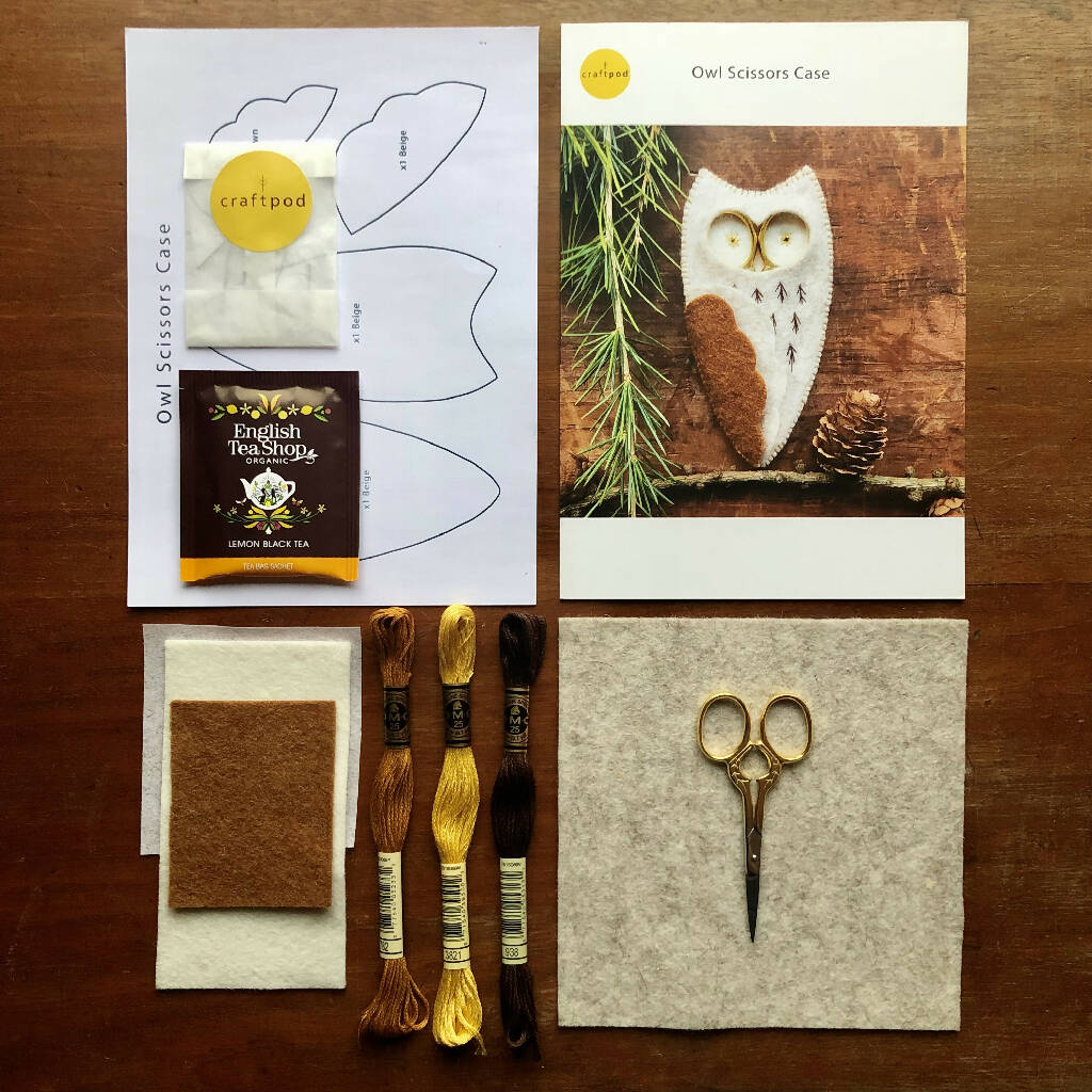 Owl Scissors Case Craft Kit (includes scissors) - Image 3