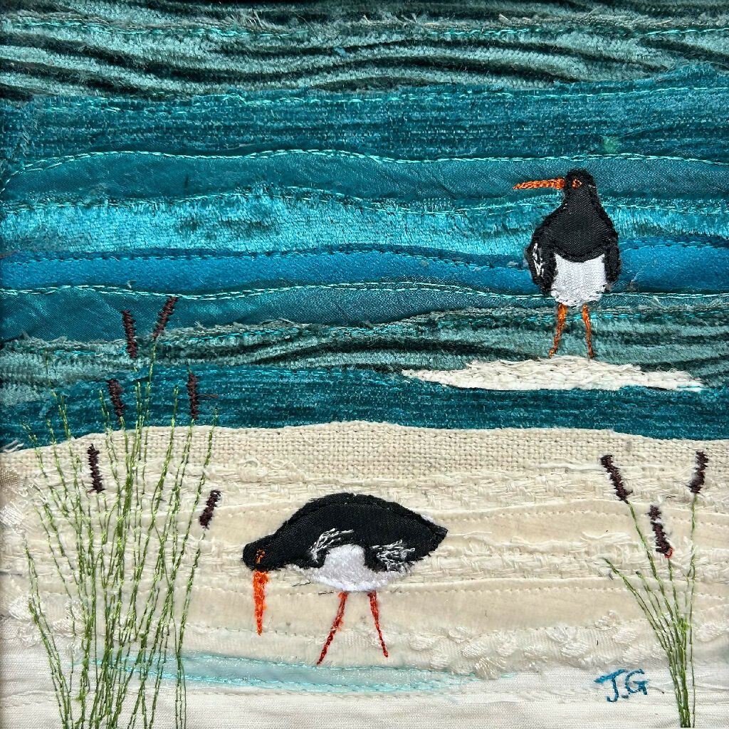 Oyster Catchers - Fine Art Mounted Print - Image 2