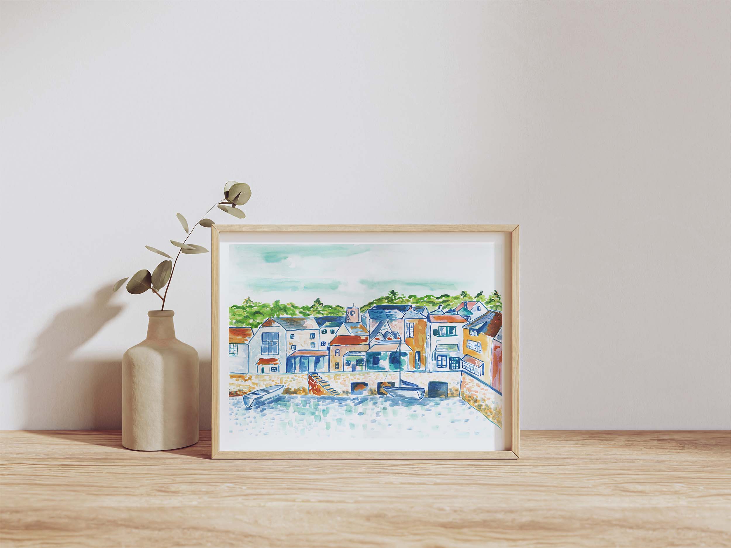 Padstow landscape| recycled paper