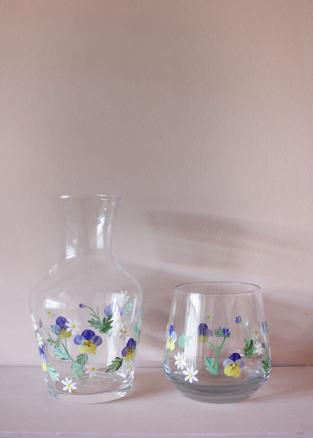 Pansy carafe & glass set - Image 3
