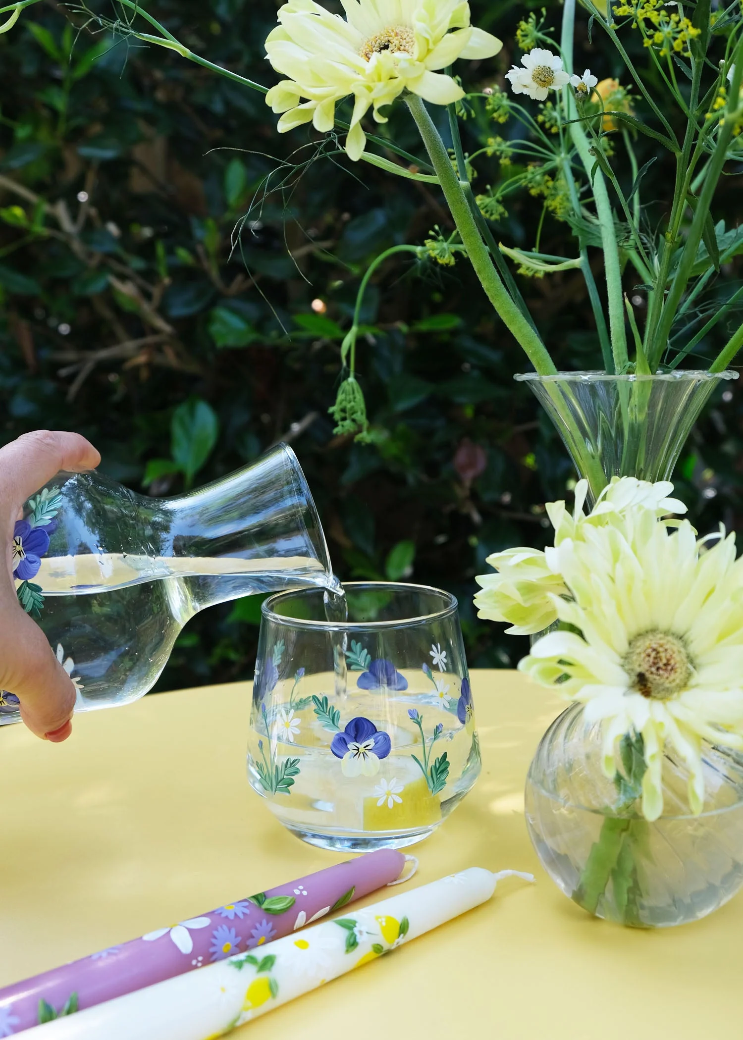 Pansy carafe & glass set - Image 4
