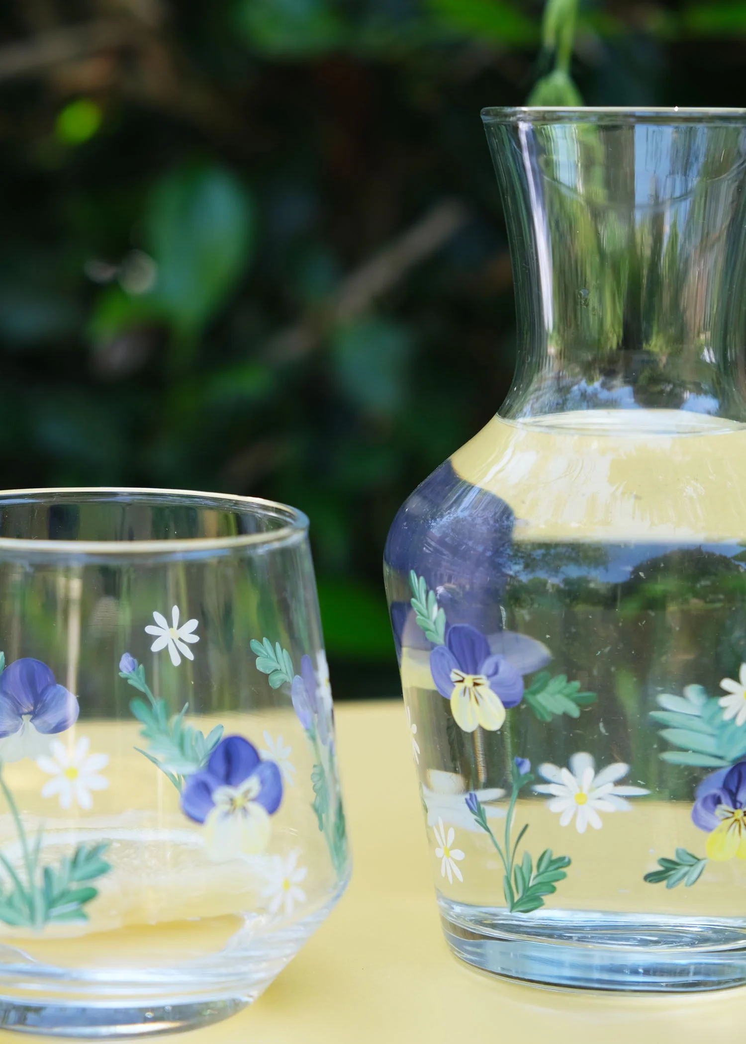 Pansy carafe & glass set - Image 5