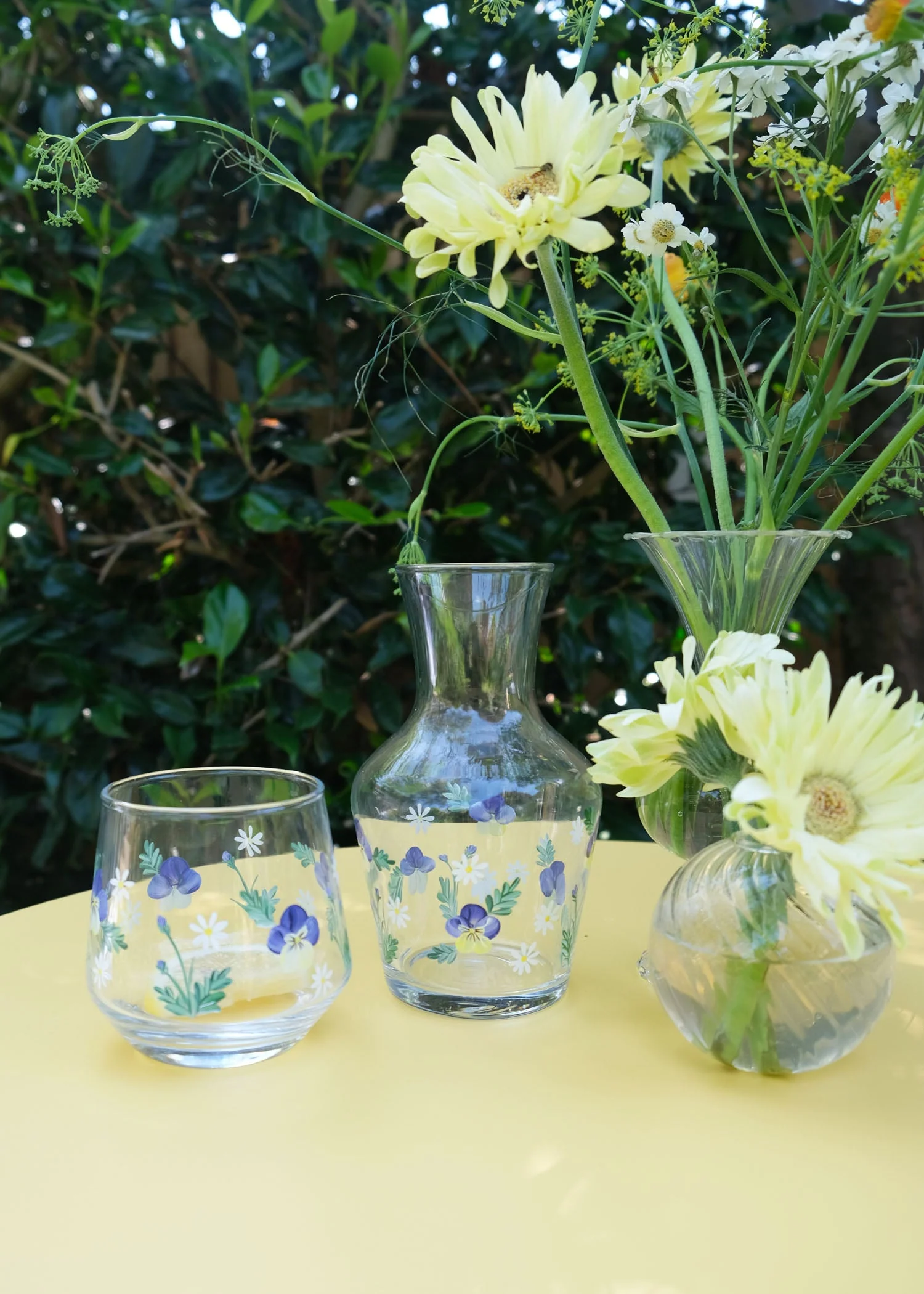 Pansy carafe & glass set - Image 6