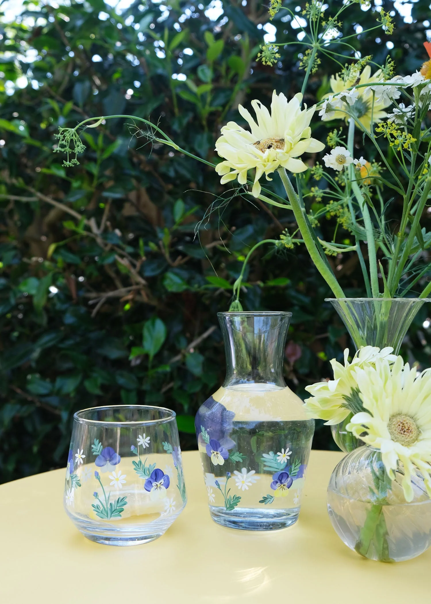 Pansy carafe & glass set - Image 7