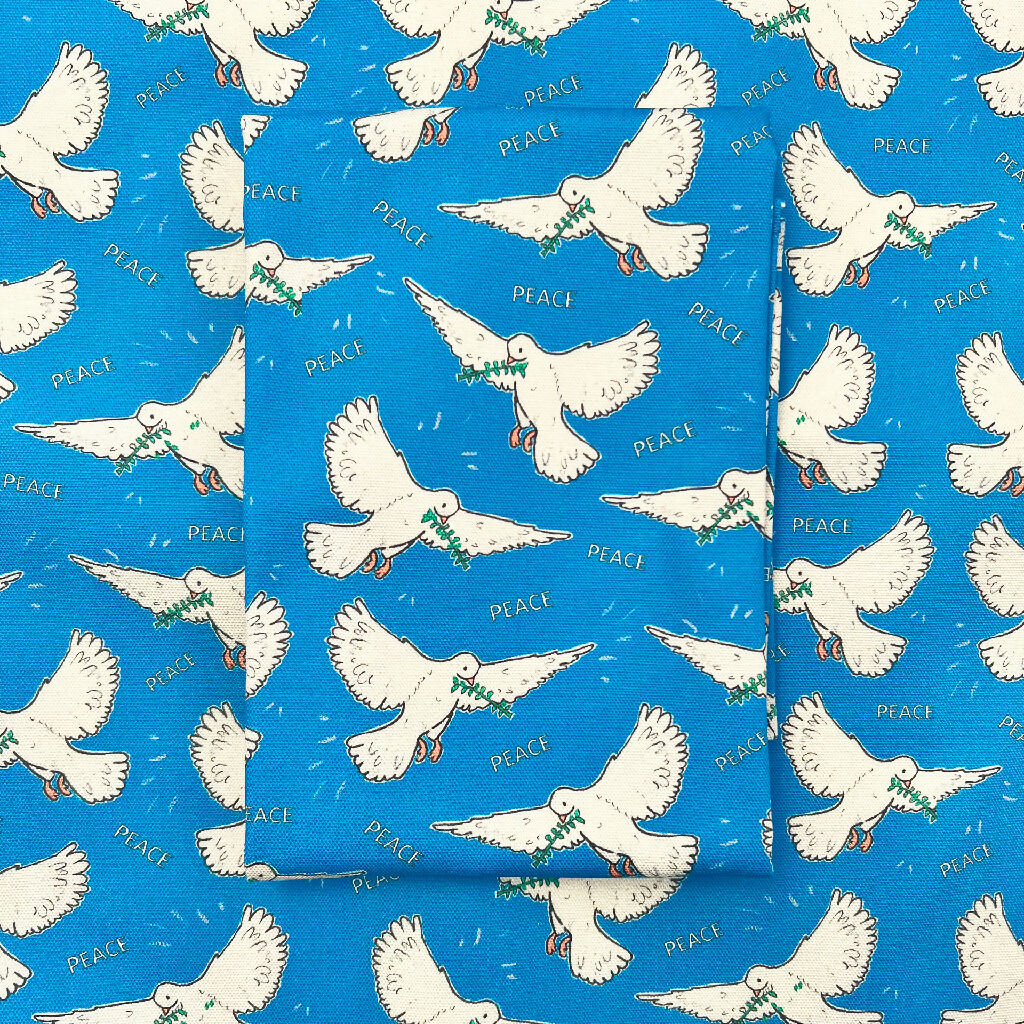 'Peace Doves' Organic Cotton Tea Towel - Image 2