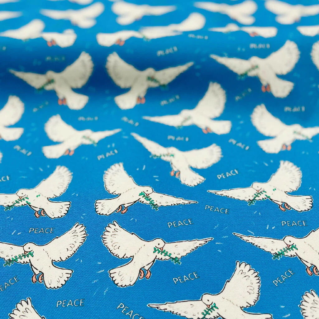 'Peace Doves' Organic Cotton Tea Towel - Image 3