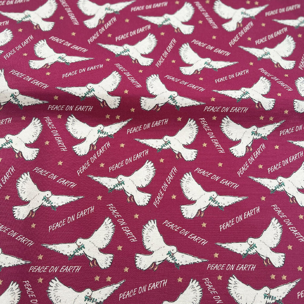 'Peace On Earth' Christmas Organic Cotton Tea Towel - Image 2