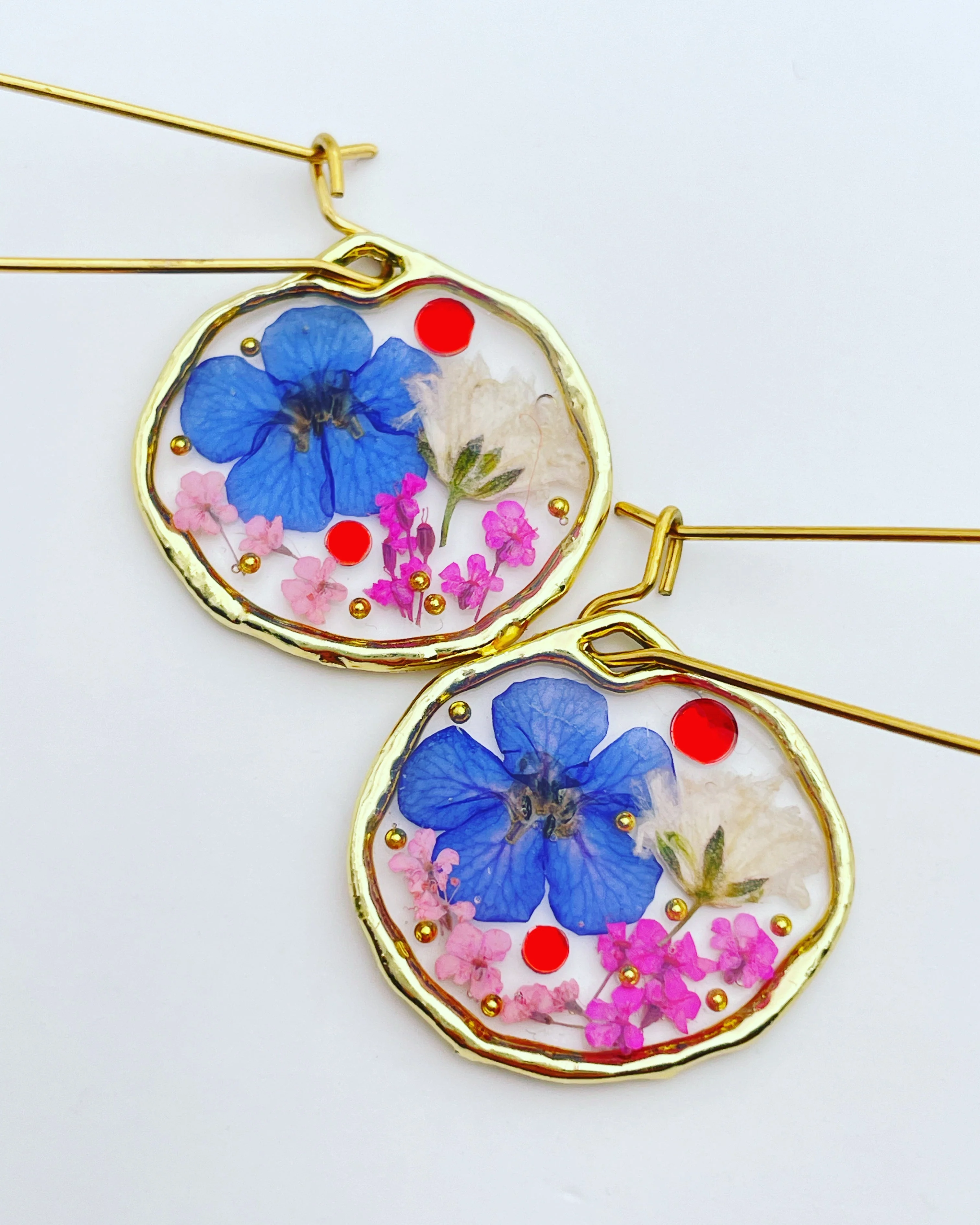 Pendant necklace with real pressed flowers - Image 3
