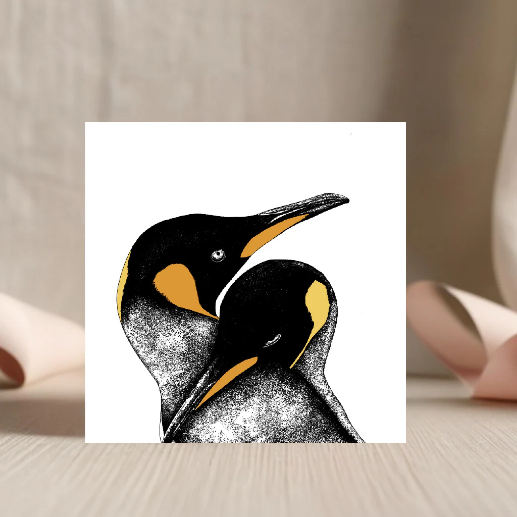 Penguin Embrace Love Greeting Cards - Image 3