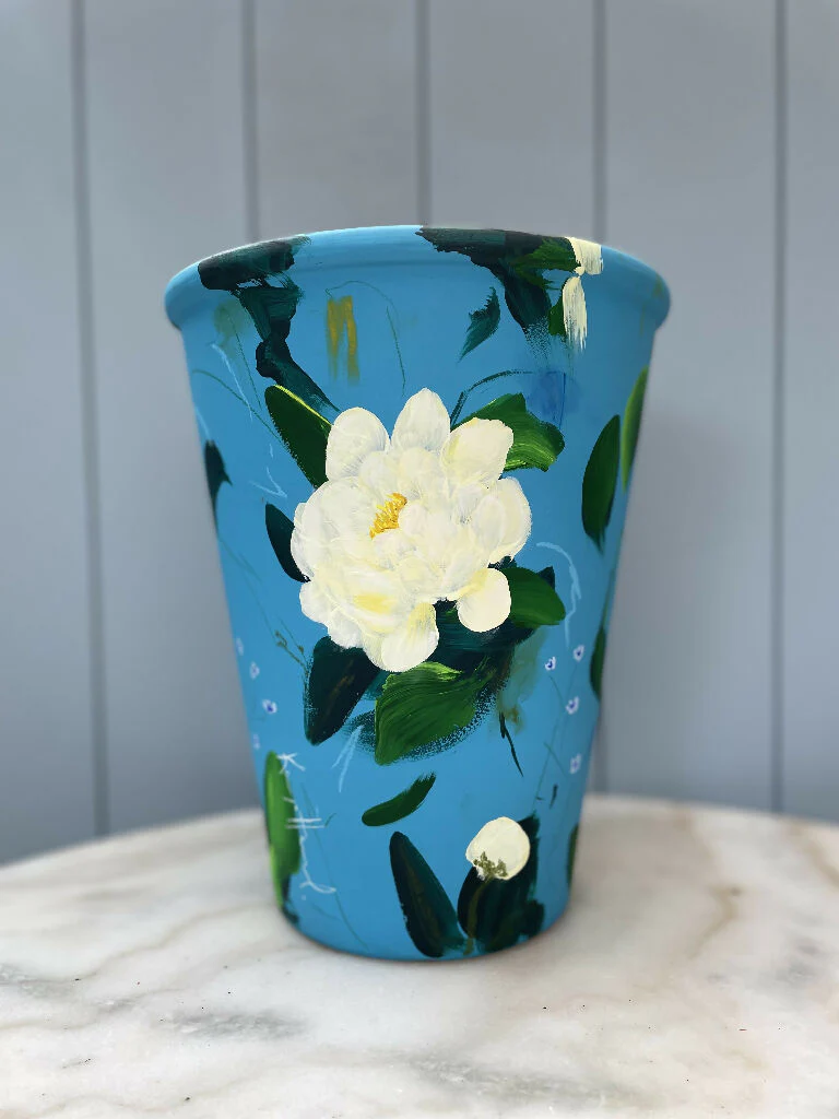 Peony Collection - Hand Painted Interior Terracotta Plant Pot