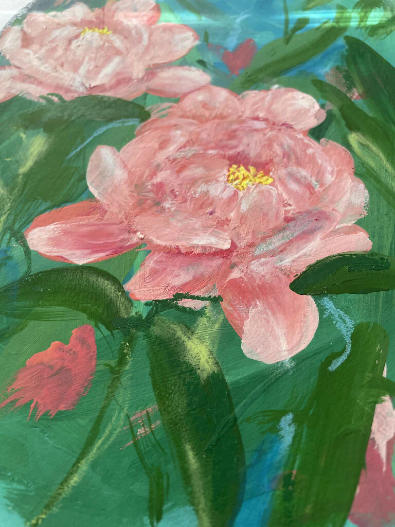 Peony Collection - 'My Girl' Floral Original Painting - Image 4