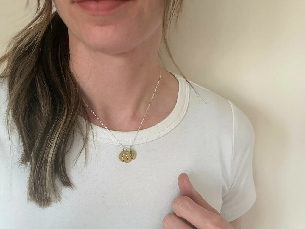 Personalised Brass Birth Flower Bouquet Necklace - Image 2