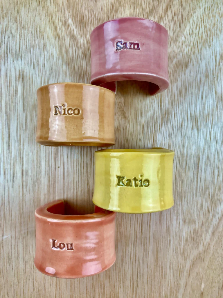 Personalised Ceramic Place Setting / Napkin Ring - Image 10