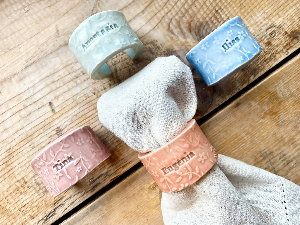 Personalised Ceramic Place Setting / Napkin Ring - Image 3