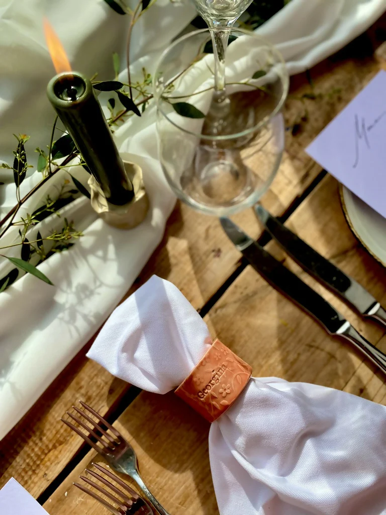 Personalised Ceramic Place Setting / Napkin Ring - Image 4