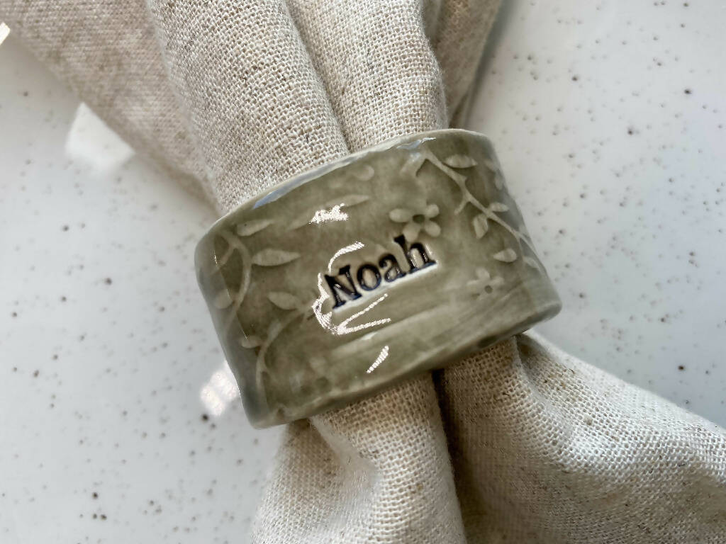 Personalised Ceramic Place Setting / Napkin Ring - Image 6